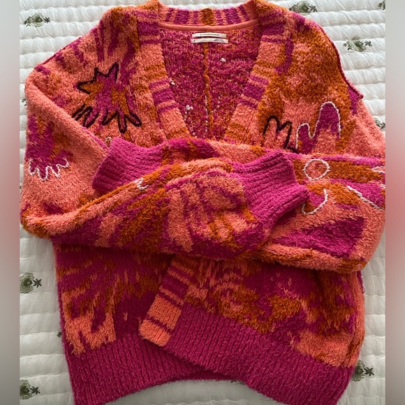 Anthropologie Embroidered Knit Cardigan - Picture 4 of 11